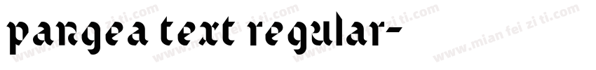 pangea text regular字体转换